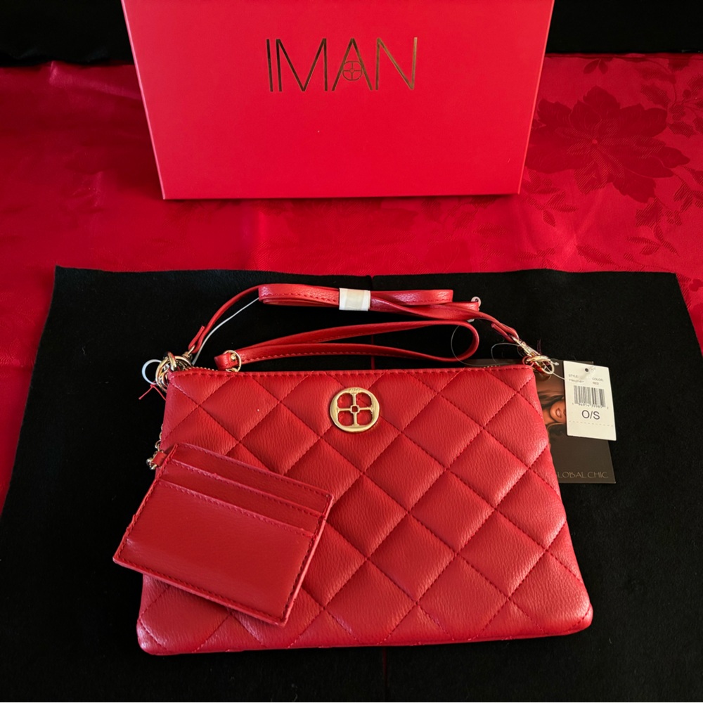 Iman red crosssbody